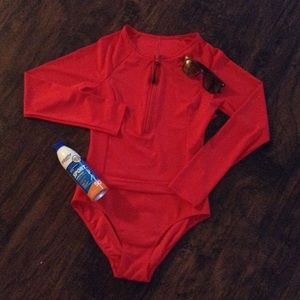 One piece long sleeve SPANX swimsuit